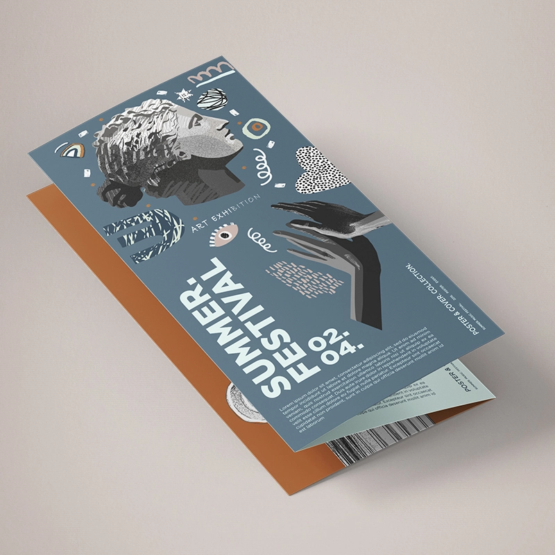 Picture of 115gsm Silk A4 Folded Leaflets - Double Side Print